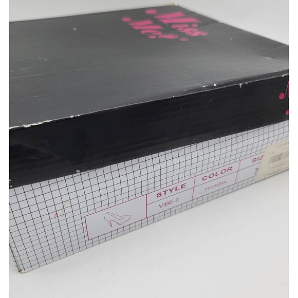 Miss Me Vibe-2 Women's 7.5 Fuchsia Glitter Platform Stiletto Heeled Shoes w/Box - Picture 10 of 10